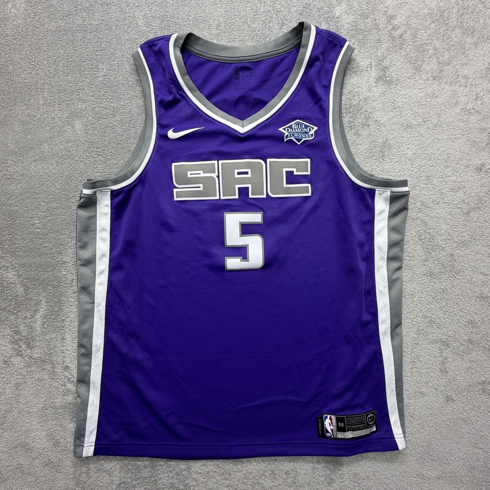 Nike Dri-FIT Mens 2XL Purple Basketball Jersey De'Aaron Fox 864507-511 NBA